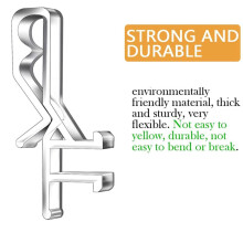 36 PCS Hidden Channel Valance Clips, 1-7/8inch Clear Plastic Blinds Clips for the Valance with A in the Back