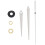 4X MOUVEMENT MECANISME D'HORLOGE QUARTZ 3 AIGUILLES BLANC 6