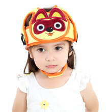 (Flannel) Baby Safety Helmet Head Protection Kids Adjustable Soft Headguard Anti-Collision Cap