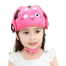 (Flannel) Baby Safety Helmet Head Protection Kids Adjustable Soft Headguard Anti-Collision Cap