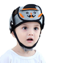 (Flannel) Baby Safety Helmet Head Protection Kids Adjustable Soft Headguard Anti-Collision Cap