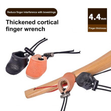 2st Fingerskydd Förtjockat Finger Traditionellt Utomhusskyddande Fingerskydd Brun