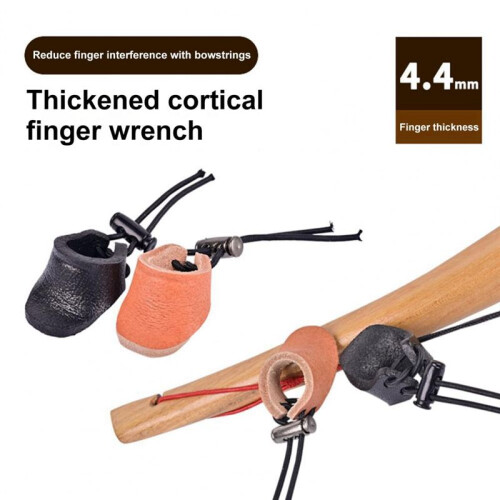 2pcs Finger Protector Thickened Finger Traditional Outdoor Protective Finger Protector Brown 2