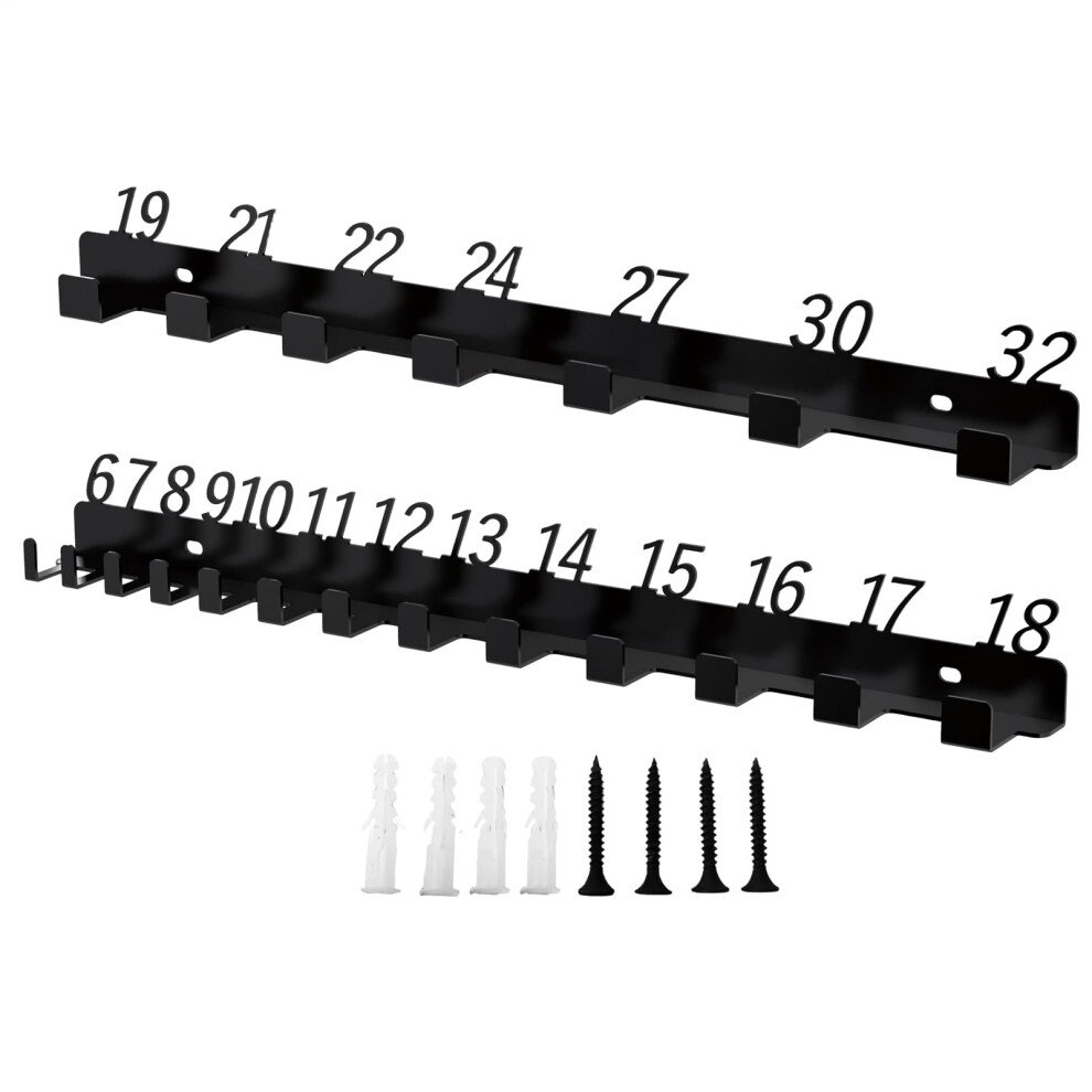 Wrench Rack 30Cm Wall Mount Tool Organizer, Heavyduty Steel Garage And Workshop Storage 9092120982183