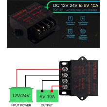 10X 24 V / 12 V do 5 V 10 A 50 w Ekran Reklamowy LED Samochodu Zasilacz Konwerter Zasilania Transformator PrąDu StałEgo