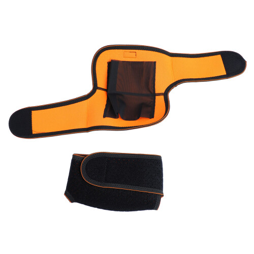 Adjustable Elbow Pad Protector Black Orange, 19x16x5cm, Comfortable Fit