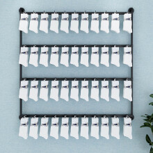 Wall Mounted Display Rack Black L80xH100cm Metal Jewelry Organizer for Retail Exhibition