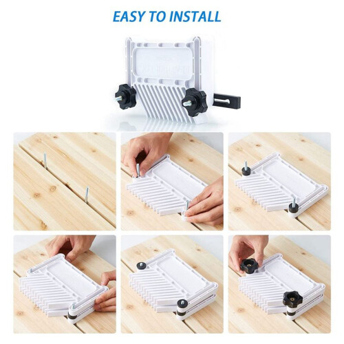 2X Upgraded Featherboard Safety Device Stackable Feather Board Fits Most Standard , T-Slots, T-Rails  Table Saws,White 2