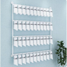 White Display Panel 80 x 100 cm WallMounted Organizer with Adjustable Hooks for Jewelry and Accessories