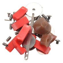160Pcs Flute Repair Parts Tool Maintenance Kit Screws + 16Pcs Open Hole Sound Pads Woodwind DIY Accessories