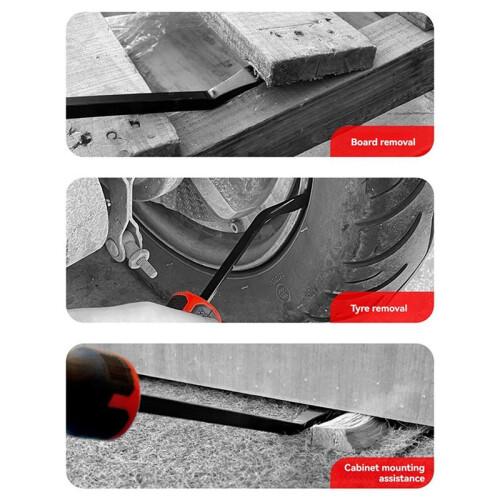 Hi-Spec Pry Bar  Strike Cap Nail Puller Chisel Car Repair Tool Set Remover Removal Hand Tools 2