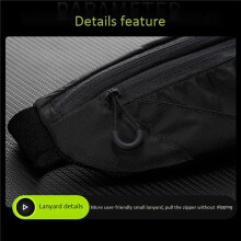 2X OUDU Unisex Riñonera para Deportes Correr Ciclismo Correr Auricular Riñonera Bolsa con Bolsillo-Negro