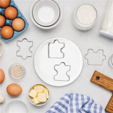 Stainless Steel Fondant Biscuit Cookie Cutter Cake Pastry Cookie Cutter Puzzle Mold 8 Pcs
