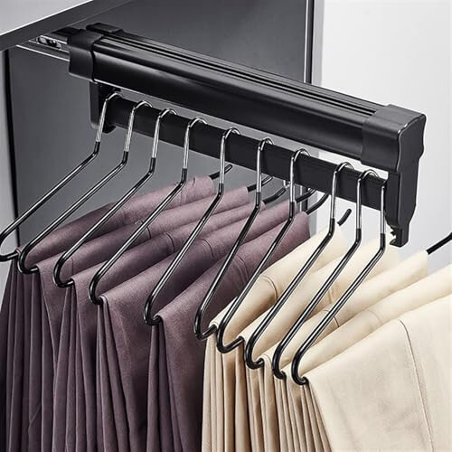 Closet Pants Rack Adjustable 26cm Retractable Clothes Organizer SpaceSaving Wardrobe Storage