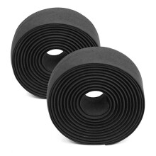 10X Road Bike Bicycle Cork Handlebar Bar Grip Wrap Tape + 10 Bar Plugs-Black