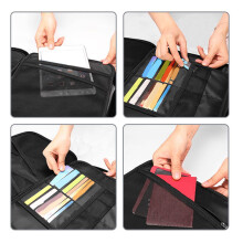 2X Fireproof Document Storage Lock Bag,Carry Wallet,Multi-Layer Document Storage,Suitable for Important Documents