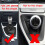 2X 6 Speed Manual Gear Shift Knob Shifter Lever Boot Cover for- 1 Series E81 E87 E87Lci E88 E82 2