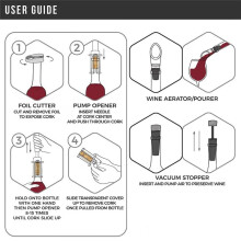 Wine Bottle Opener Set - Air Pump Cork Remover, One-Touch Quick Open, Wine Opener Gift Box Wine Set