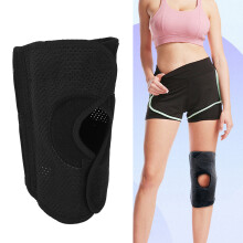 7611 Black Breathable Sports Kneepad XL Adjustable Compression Knee Sleeve for Men & Women
