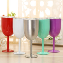 Verre à Vin en Acier Inoxydable Double Couche, Gobelet de Couleur,  Capacité, Résistant, Tasse à Vin Rose
