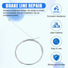 Bike Brake Cable Shifter Cable, 2 Meters Bicycle Gear Cable Wire for Mountain Bike, Bike Brake Wire Set for Road Bike