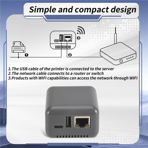 NP330 Netzwerk USB 2.0 Druckserver (WIFI-Version) 2