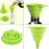 Multifunctional Portable  Funnel, Retractable Silicone Folding Funnel for Kitchen,Kitchen Tools,Green 4