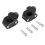 2X Universal Motorcycle Handlebar Riser for 22mm Bars Clamp for     Black 2