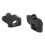 2X Universal Motorcycle Handlebar Riser for 22mm Bars Clamp for     Black 1