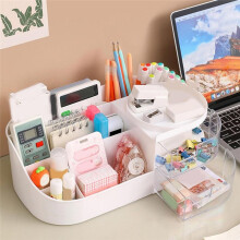 Skin Care Organizer,Makeup Desk Organizer with Drawers,Countertop Organizer for Cosmetics,Vanity Brush with Holder S