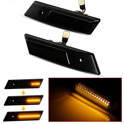 4x Side  Turn Signal Light for  3 5 7 Series E32 E34 E36 1990-1996 LED Sequential Lamp 2