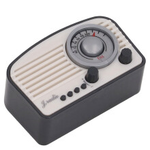 Mini Radio Dollhouse Accessory Vintage Decor for Children Kids Black Model