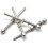 60 Pairs 1/8 Inch Cable Railing Kits 30 Degree Beveled Washer Threaded Stud Tension End Fitting Terminal for Decking 3