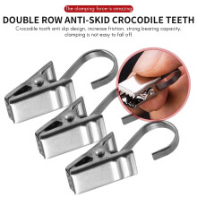 50 STÜCKE Rostfreier Stahl Clips Haken Clip Ringe Metall Vorhang Clips für Fotos, DIY Handwerk