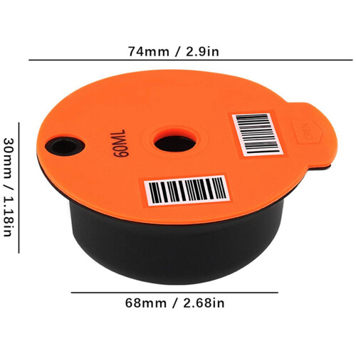 2X Reusable Coffee Capsules, Compatible with for -S Tassimo Machines, Coffee Filter Refillable Coffee Pods 180Ml 1