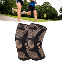 Elastic Knitted Knee Brace Sleeve Breathable Nylon Silicone Support Letter Print L