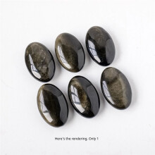 Natural Crystal Gem Golden Obsidian Stone Thumb Toy Hot Compress Crafts Healing Health Family Gemstone Gifts