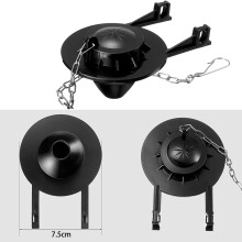 4 Pieces Toilet Flapper Replacements 2 Inch Toilet Flapper Stopper Water Saving Flappers with 4 Pieces Toilet Chains