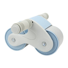 Double Round Abdominal Wheel Roller Fitness Equipment, Blue Gray