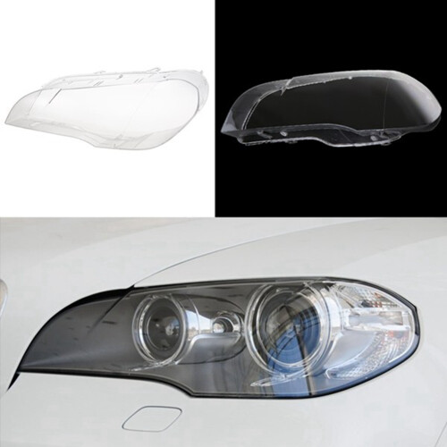 2X Car Clear Headlight Lens Cover Replacement  Light Lamp Shell Cover For- X5 E70 2008-2013 Left 1
