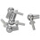 6mm Rosca Hembra Macho en Forma de L Rodamientos de RóTula 8Pcs 2