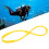 Collier régulateur en silicone 80 cm Diver jaune 1