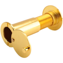 2X 200 Degree Retractable 36-58mm Security Door Viewer Peephole Peep Hole Spyhole + Cover, Gold