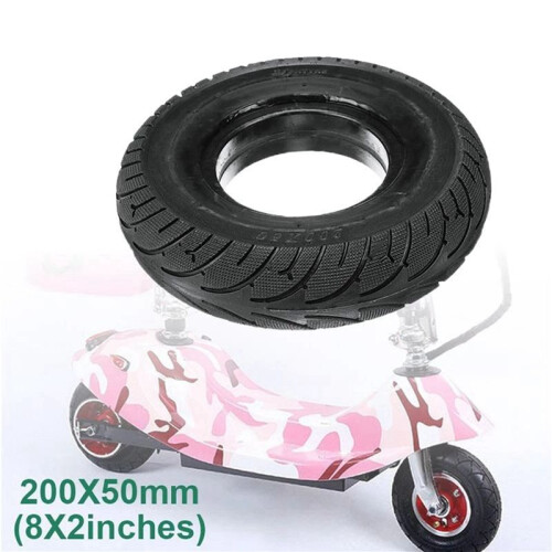 Pneu de Scooter EléTrico de 8 Polegadas 200X50 Pneu SóLido Traseiro para Speedway RUIMA  4 PRO