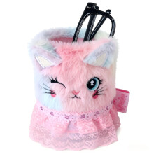 Princess Cat Eyeglasses Holder with Plush Lining, AntiScratch Glasses Stand for Desk or Office