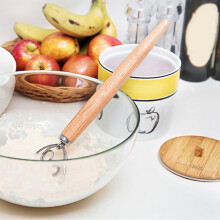 Dansk Degvisp Set Large Double Eye Bread Mixer Set, med 4 Utbytbara Blad för Tårtbrödsbakelse (8 St)