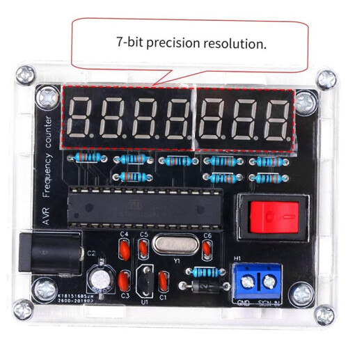 Frequency Meter,10MHz Frequency Meter DIY Kit Frequency Counter AVR Frequency with Shell Counter 0.000 001Hz Resolution 2