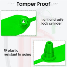 1000 Pcs Plastic Tamper Seals Fire Extinguisher Tags Security Tags Seals Safety Numbered Zip Ties Labels Green