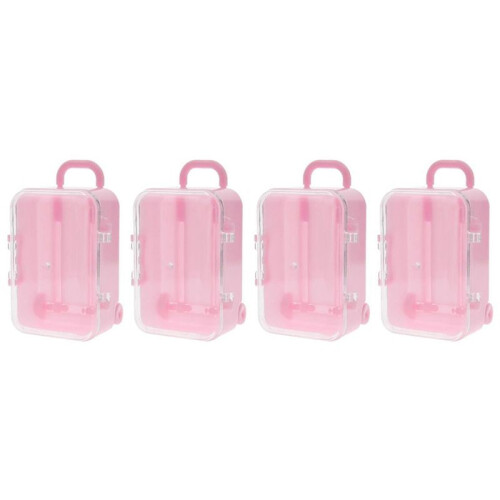 4X   Roller Travel Suitcase Candy Box Personality  Wedding Candy Box