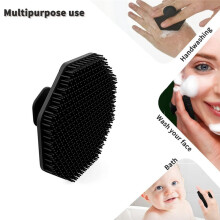 2 StüCk Silikon-GesichtswäScher, Weiche Silikon-GesichtsreinigungsbüRste, Saubere Poren, Gesichtsmassage-ReinigungsbüRste, Schwarz